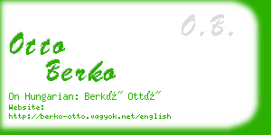 otto berko business card